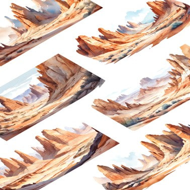 Transparent PET stickers - Barren Landscapes (Desolate Beauty)