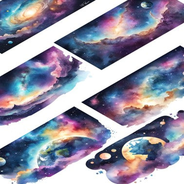 Transparent PET stickers - Celestial Sky (Ethereal Drift)