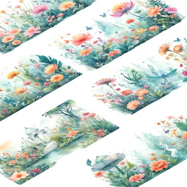 Transparent PET stickers - Enchanted Garden (Hidden Bloom Realm)