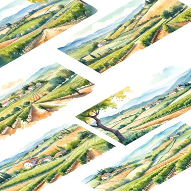 Transparent PET stickers - Fields & Orchard (Pastoral Bloom)