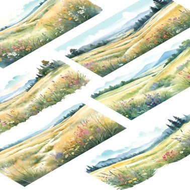 Transparent PET stickers - Grassy Plains (Rolling Whisperfields)