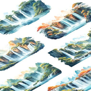 Transparent PET stickers - Heavy Waterfalls (Cascading Dreamflow)