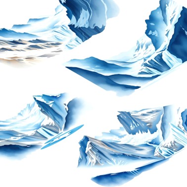 Transparent PET stickers - Icy Cliff (Frozen Verge)