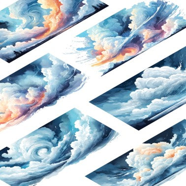 Transparent PET stickers - Intense Sky (Tempest Veil)