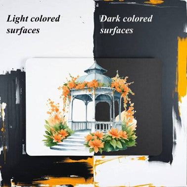 Transparent PET Stickers - Orange Garden Elements (The Amber Glow)
