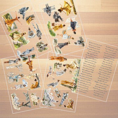 The Sunbeam Haze - Yellow & Gray Aesthetic Nature Girl Character Transparent Stickers